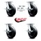 Service Caster 8 Inch Kingpinless Polyolefin Wheel Swivel Caster Set with Brake and Swivel Lock SCC-KP30S820-POR-SLB-BSL-4 - alternate 4
